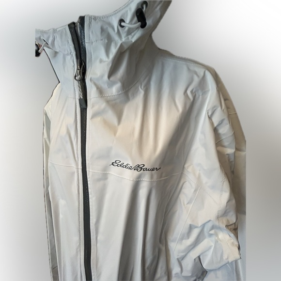 Eddie Bauer Men's Weather Edge Windbreaker Hideable Hood Vented Underarms 2XL - Picture 3 of 10